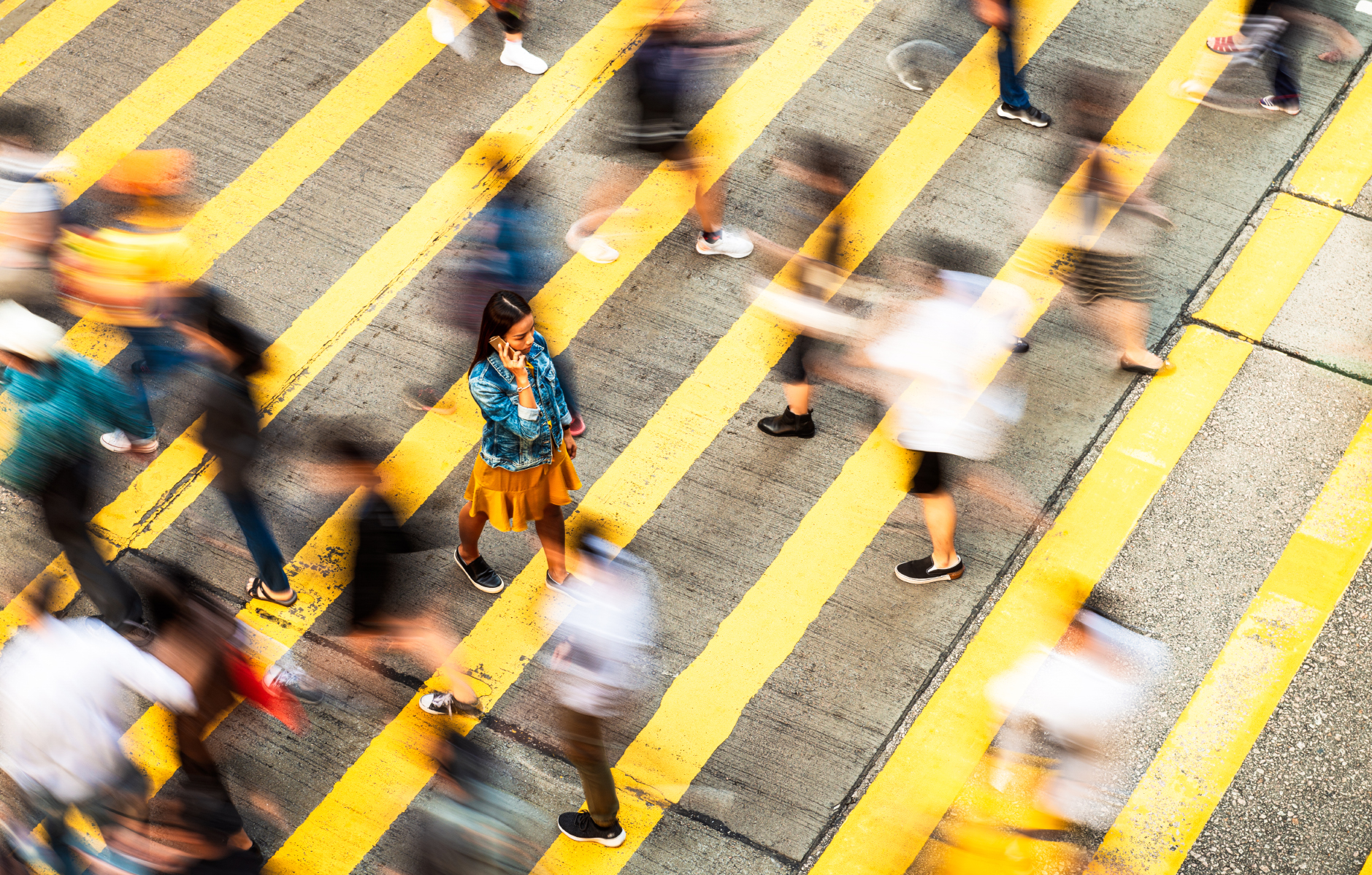 Crossing the road with everyone