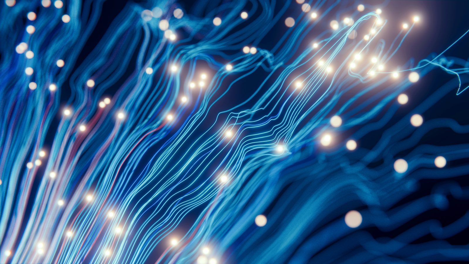 Abstract neural network visualisation representing AI reshaping work